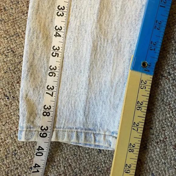 VTG 80s Daily Jeans Wear Your Body Acid Wash HighRise Sz 13/14 Embroidery Floral - Picture 3 of 9